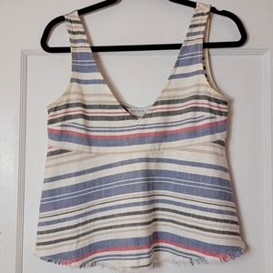 Zara Basic Striped Tank Top, Size S